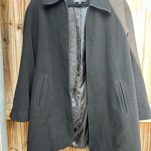 Jones New York Plus Size Black Wool Coat